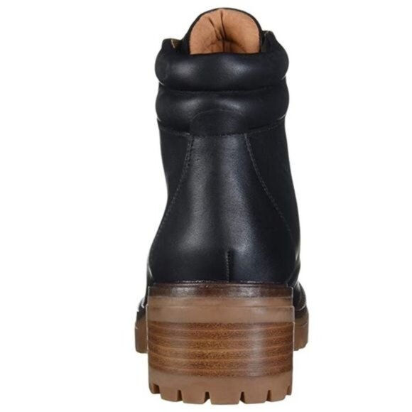 Gentle Souls Brenna Combat Moto Boot Black Lace-Up Leather Upper Size 7.5 - Picture 6 of 15